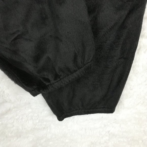 AnyBody Womens Pants Joggers‎ Fuzzy Black Pockets Pull On Elastic Waist L - Picture 6 of 12